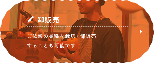 卸販売 ご依頼の品種を栽培・卸販売することも可能です